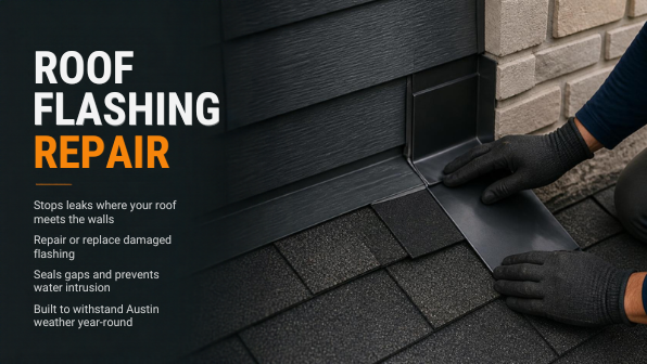 Professional repair of roof flashing at a roof-to-wall transition